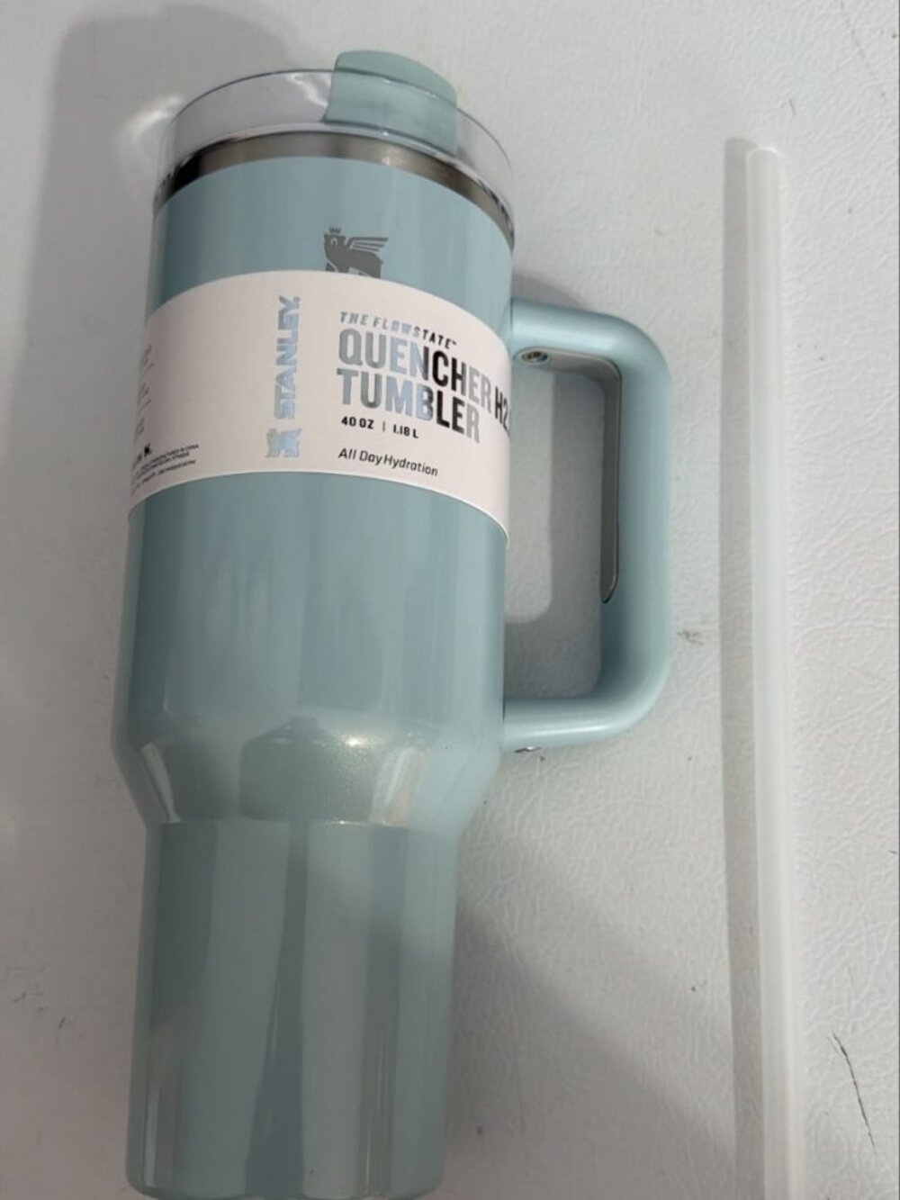 STANLEY Quencher H2.0 FlowState Tumbler 40 oz – Light Blue